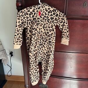 Carter's Tan and Black Leopard Print Footie